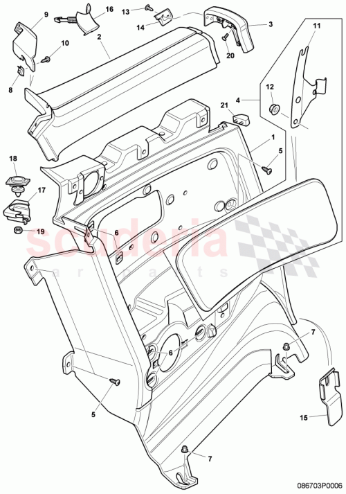 Part Diagram for Bentley 3W0867828D
