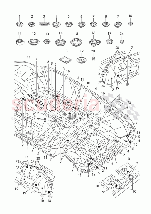 Part Diagram for Bentley 7L097190801C