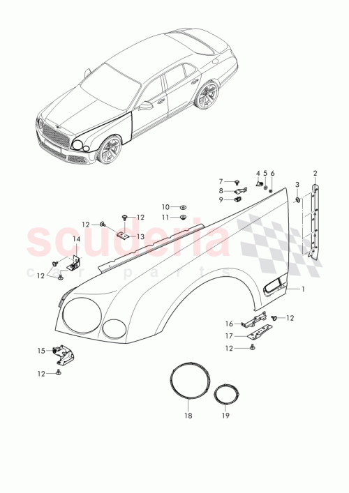 Part Diagram for Bentley 3Y5 807 767 C