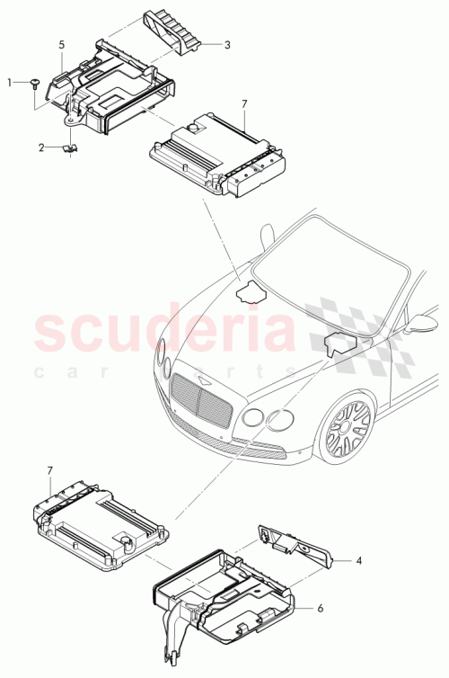 Part Diagram for Bentley 4W1 907 649