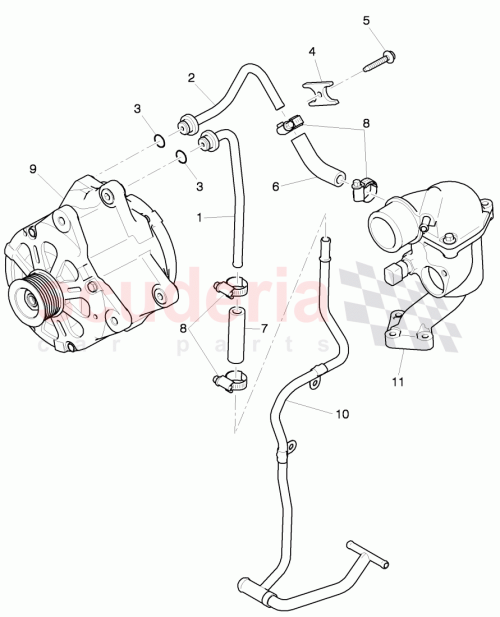 Part Diagram for Bentley 07V121045A