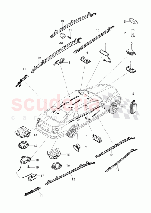 Part Diagram for Bentley 4M0 947 293