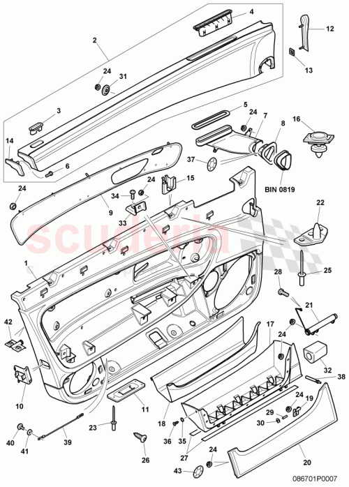 Part Diagram for Bentley 3W3867318G