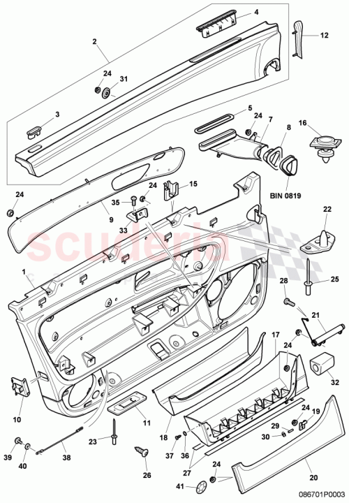 Part Diagram for Bentley 3W0819079B