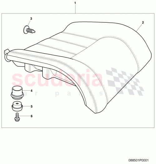 Part Diagram for Bentley 3W3 885 405