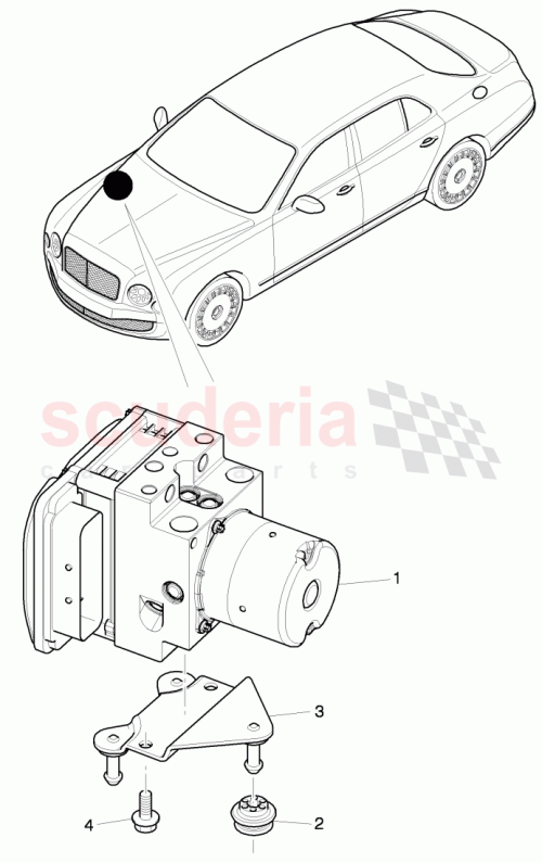Part Diagram for Bentley 3Y0 614 517 B