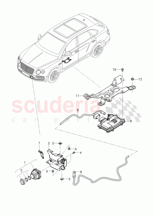 Part Diagram for Bentley 36A907547D