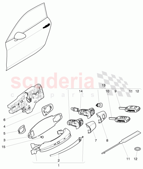 Part Diagram for Bentley 3W3 837 205 D