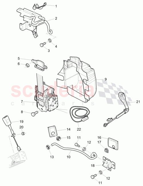 Part Diagram for Bentley 3W7880365A