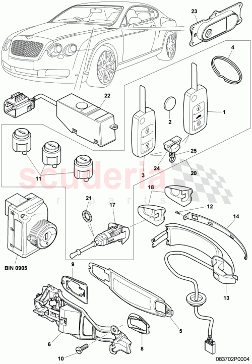 Part Diagram for Bentley 3W0 800 375 JD