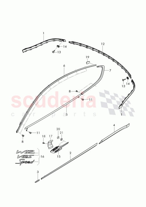Part Diagram for Bentley 3W3 807 653