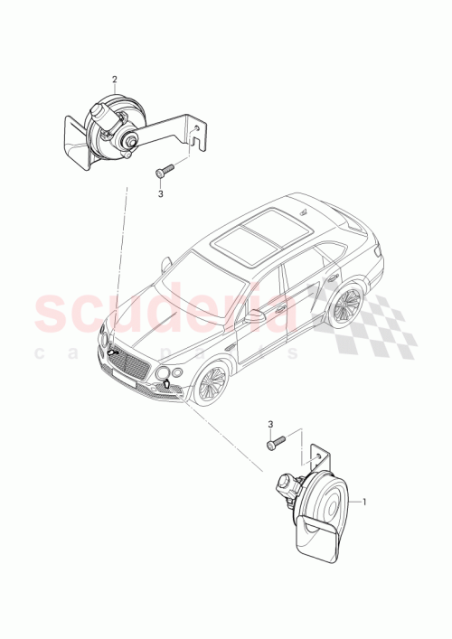 Part Diagram for Bentley 4M0 951 210 A