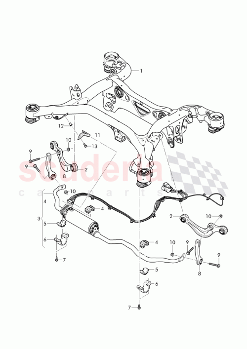 Part Diagram for Bentley 4M0 501 142 E