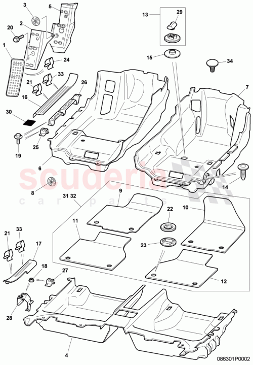 Part Diagram for Bentley 3W5863704M