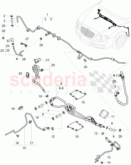 Part Diagram for Bentley 3W2612041L