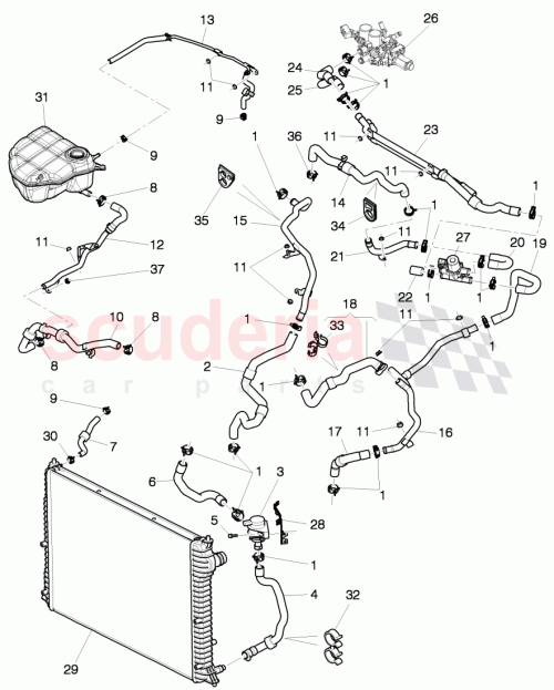 Part Diagram for Bentley 3W0121120F