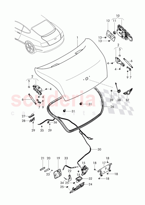 Part Diagram for Bentley 3W8 827 485 A