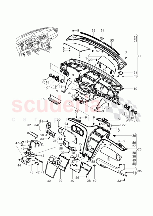 Part Diagram for Bentley 3W2 857 054 D