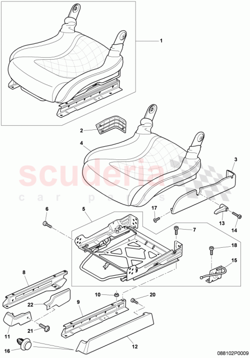Part Diagram for Bentley 3W7 860 389