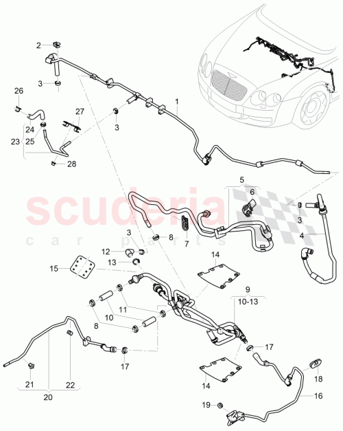 Part Diagram for Bentley 3W1612041S