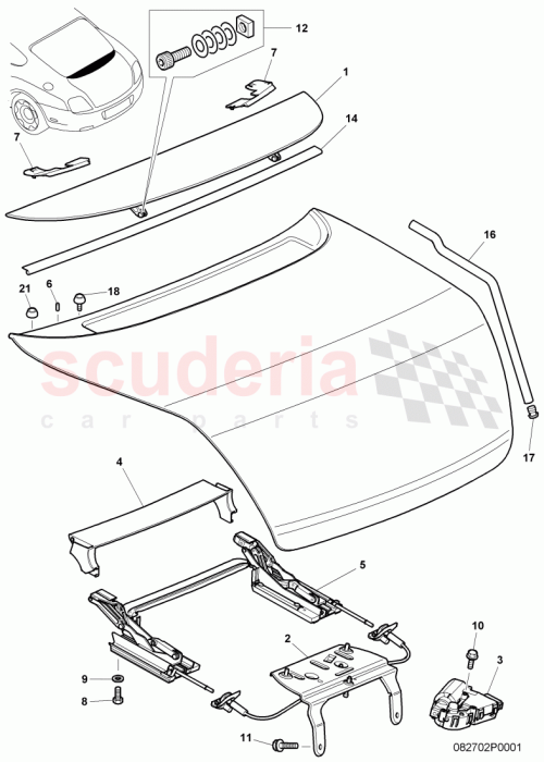 Part Diagram for Bentley 3W8827945F
