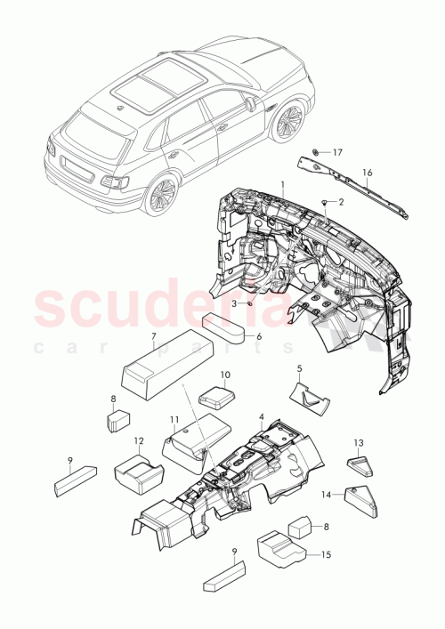 Part Diagram for Bentley 36B 863 923 A