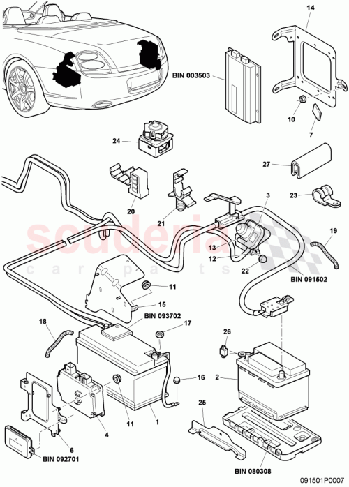 Part Diagram for Bentley 3W7971342D