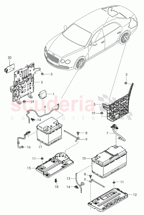 Part Diagram for Bentley 4W0 907 102 A