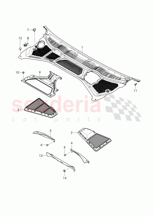 Part Diagram for Bentley 3W0 825 623