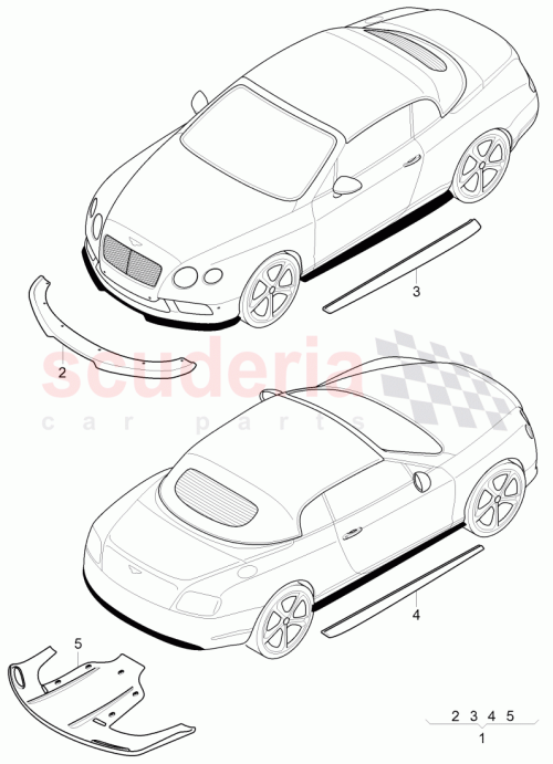 Part Diagram for Bentley 3W7 071 600 A