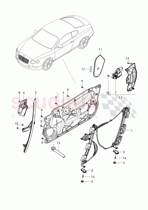 Part Diagram for Bentley 3W8 959 702 M