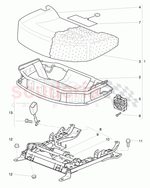 Part Diagram for Bentley 3W4885406J