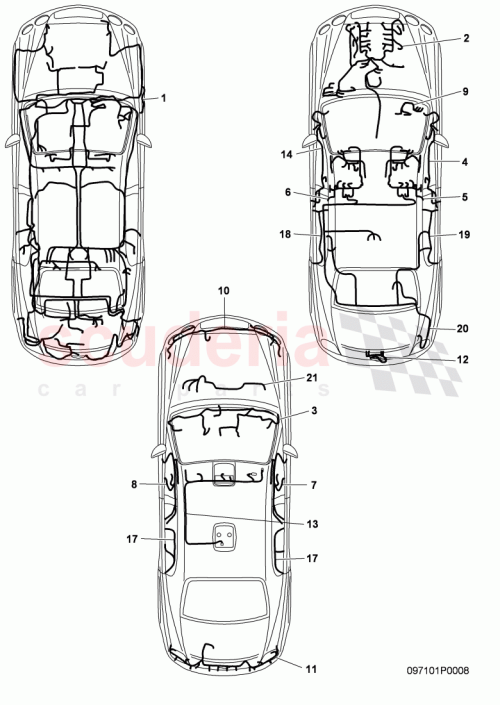 Part Diagram for Bentley 3W1971805C