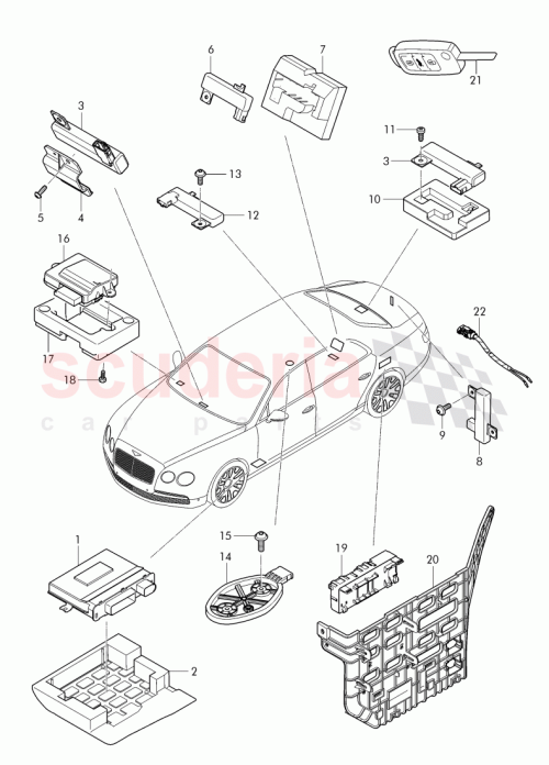 Part Diagram for Bentley 3W0907461C