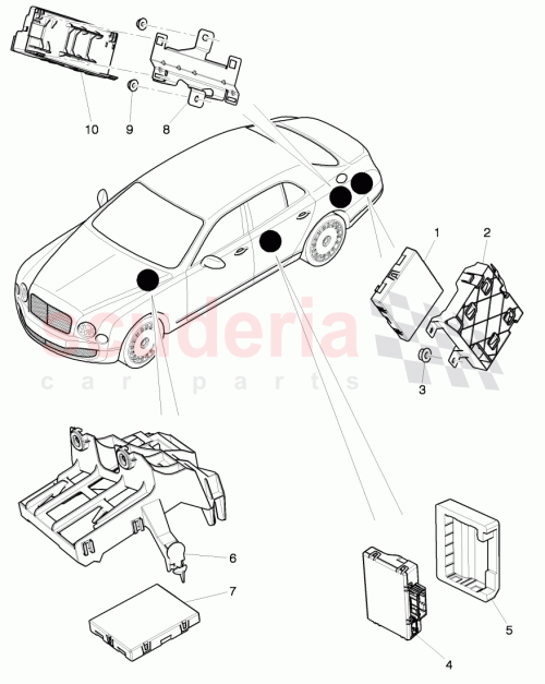 Part Diagram for Bentley 4G8 959 107 R