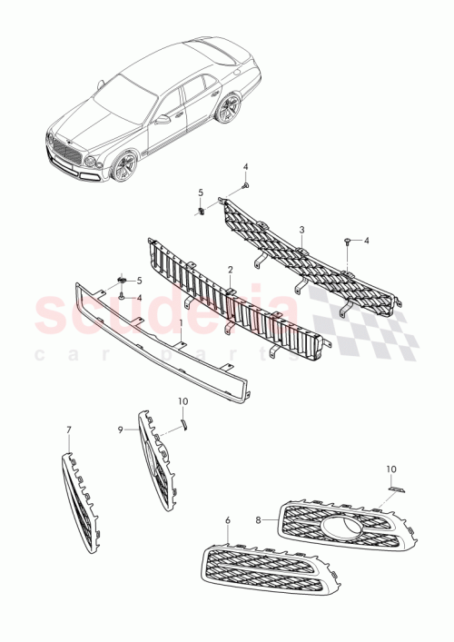 Part Diagram for Bentley 3Y0 807 639 C