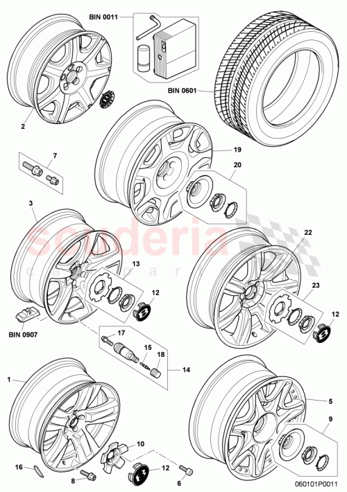 Part Diagram for Bentley 3W0601025AT