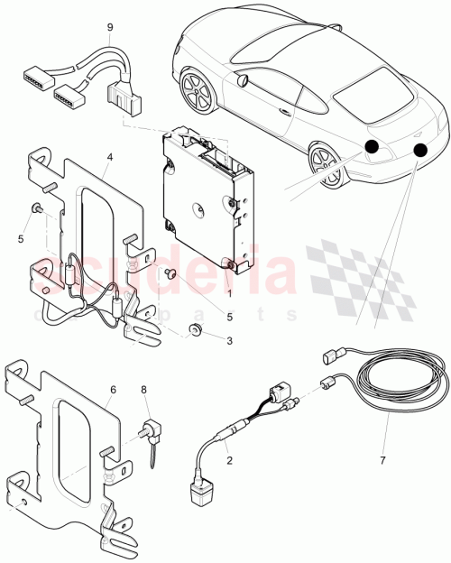 Part Diagram for Bentley 3W3 907 102 B
