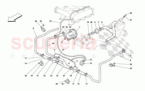 Part Diagram for Ferrari 155105