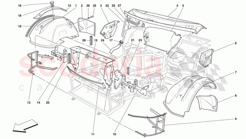 Part Diagram for Ferrari 64330600