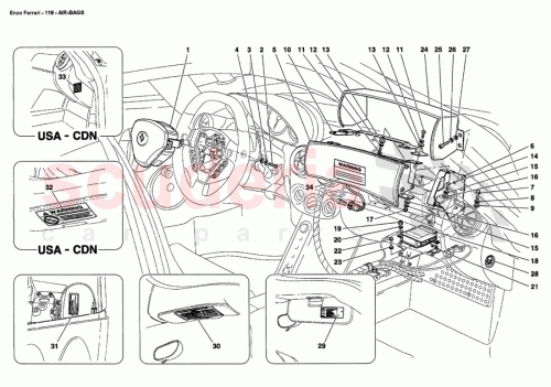 Part Diagram for Ferrari 67111600