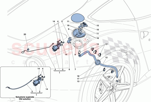 Part Diagram for Ferrari 84307600