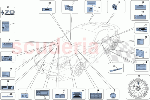 Part Diagram for Ferrari 305634
