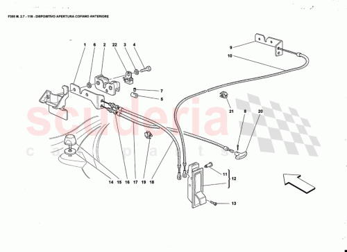 Part Diagram for Ferrari 64308600