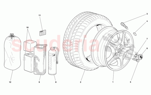 Part Diagram for Ferrari 177070