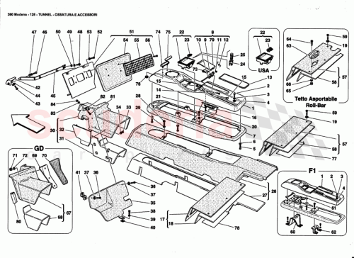 Part Diagram for Ferrari 65390900