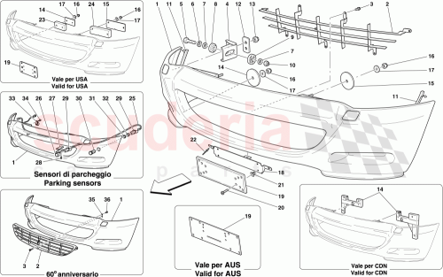 Part Diagram for Ferrari 81168800