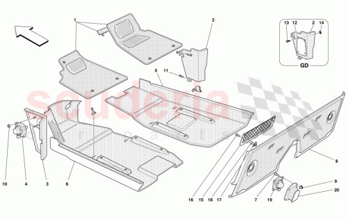 Part Diagram for Ferrari 66382700