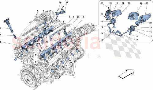 Part Diagram for Ferrari 311300