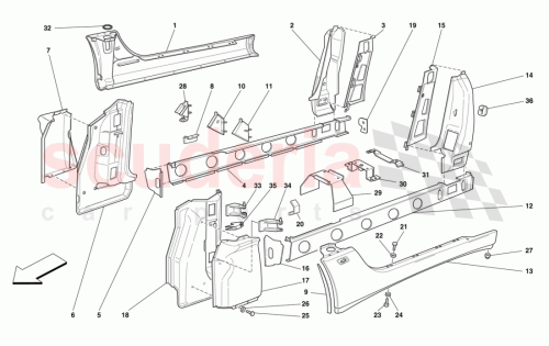 Part Diagram for Ferrari 65575500